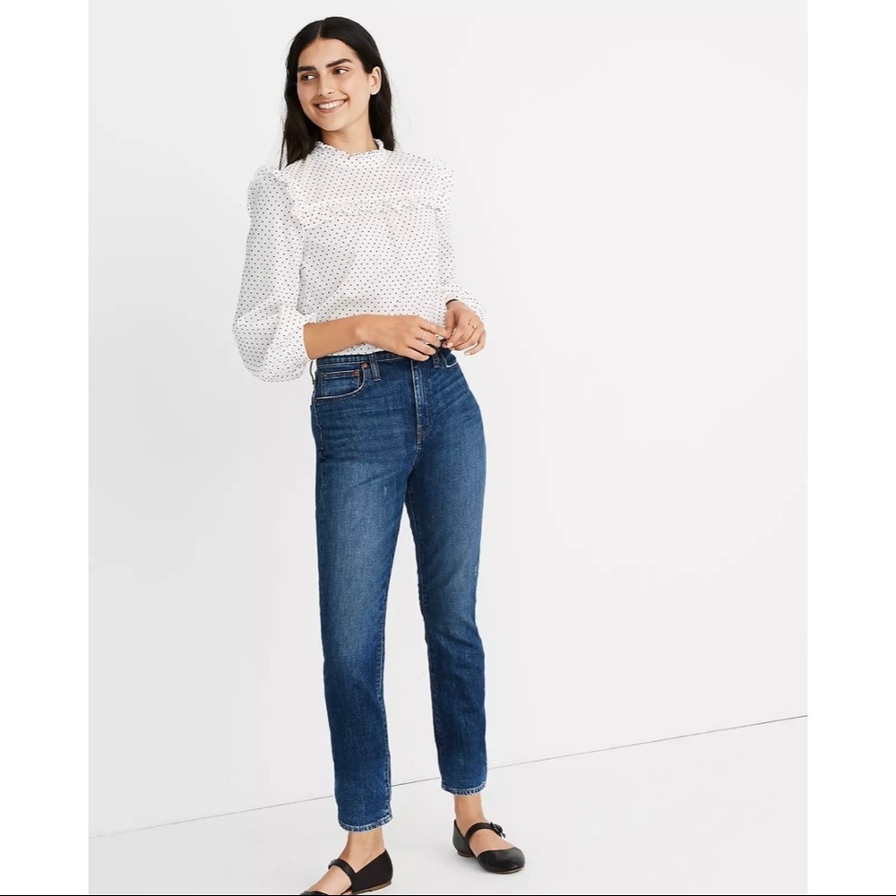 MADEWELL | Women’s The High-Rise Slim Crop Boyjean in Barksdale Wash Waist 30